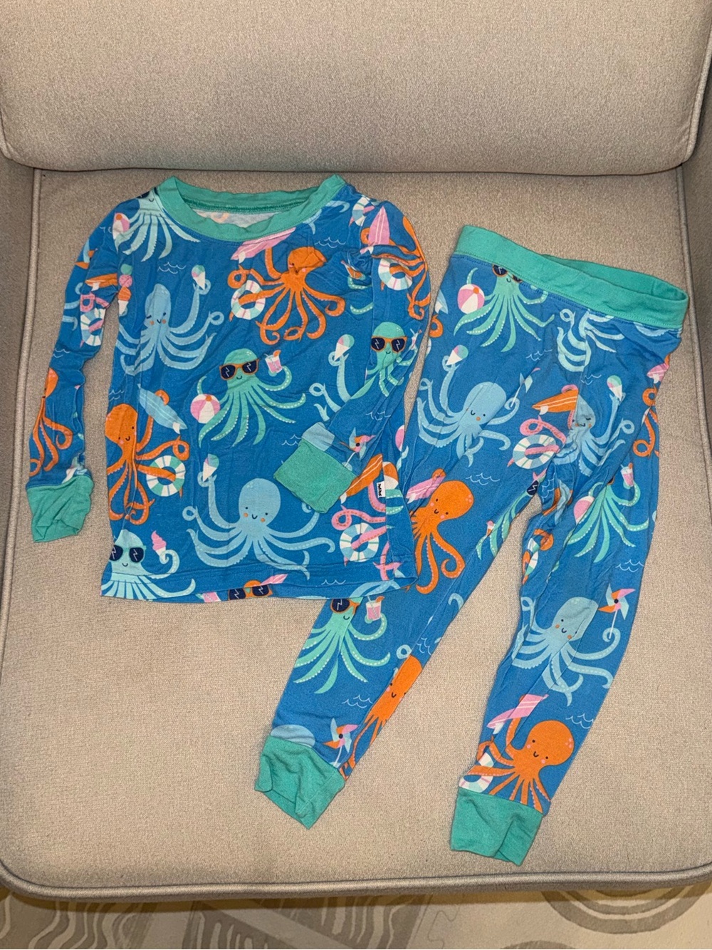 Little Sleepies 2 Piece Pajama Set - Octopus Party